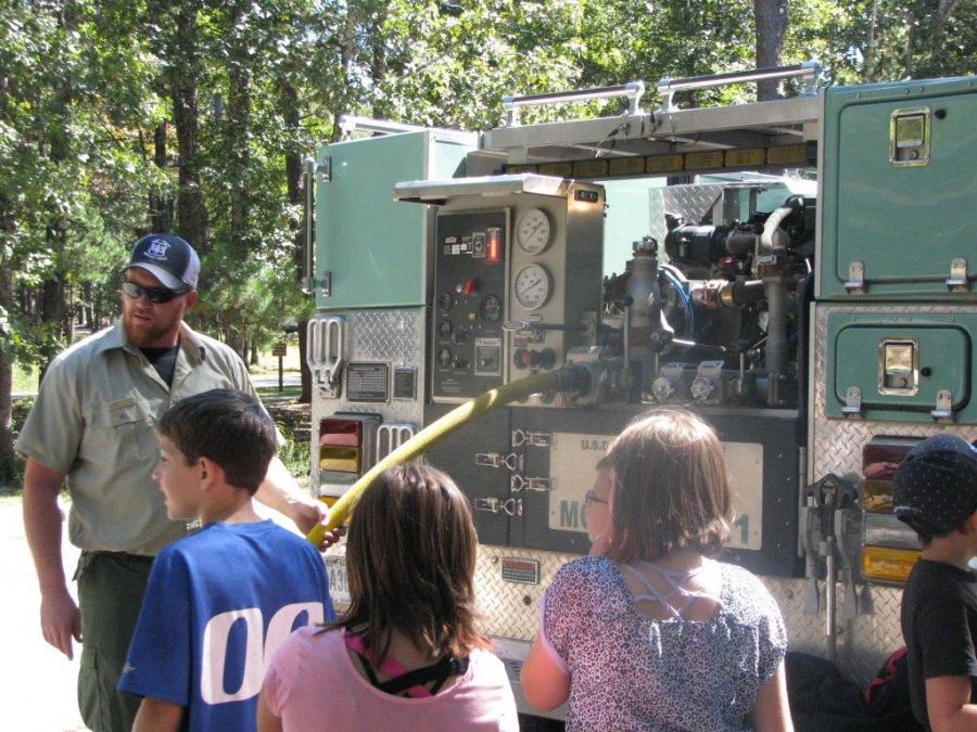 Carter County Eco Day fire fighting station